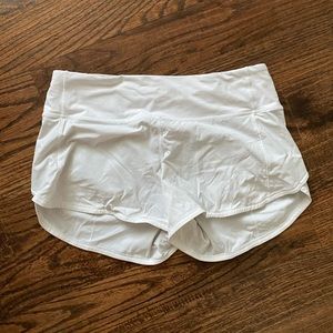 lululemon shorts (white, size 8 tall)